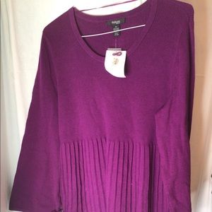 Style & co plus size pleat bottom long tunic sweater size 2X